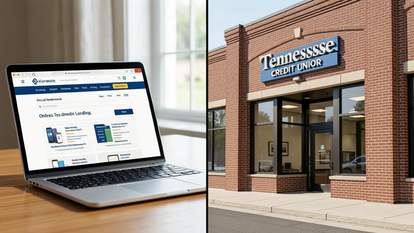 Online lender website versus local Tennessee credit union storefront