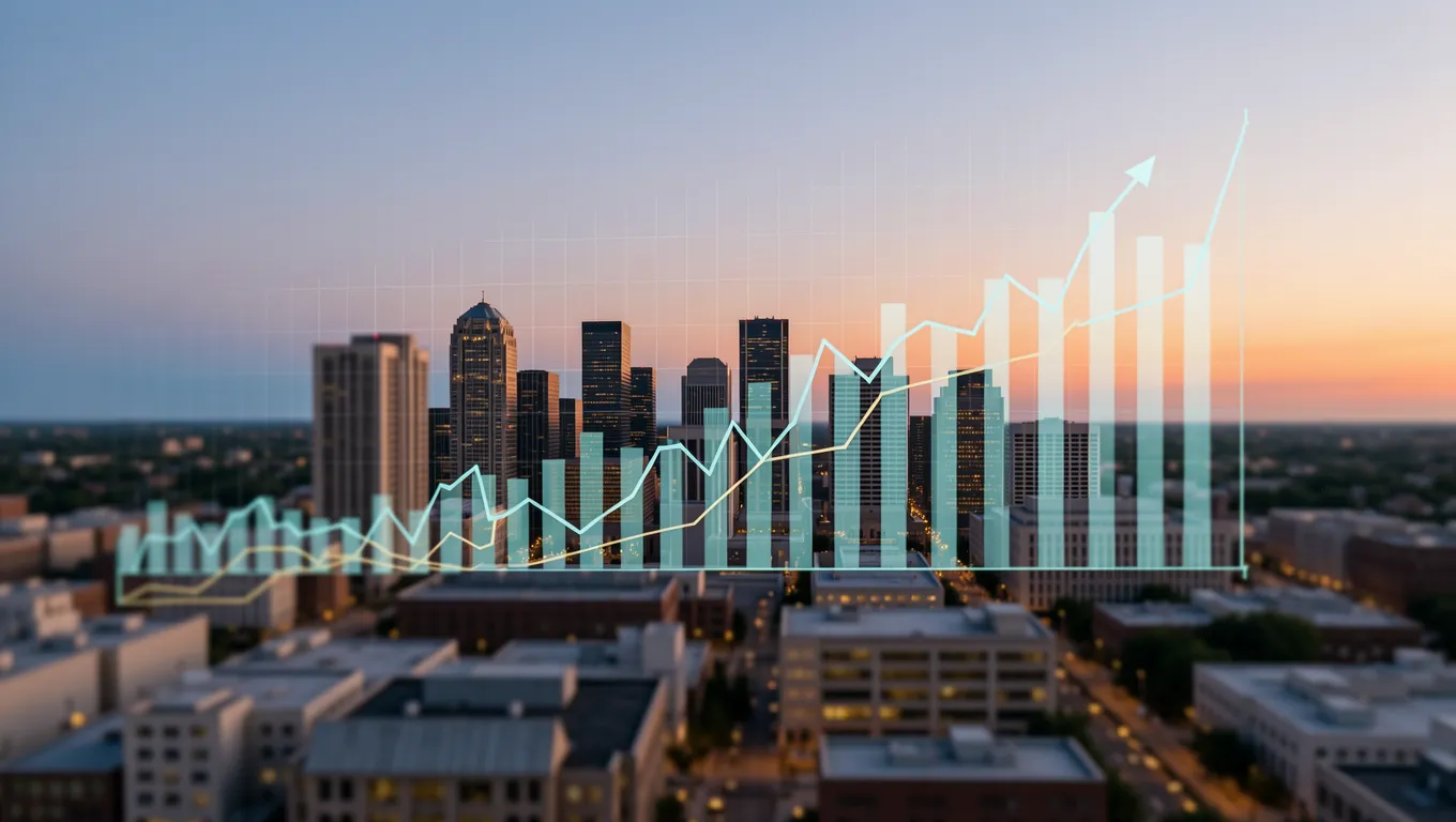 Nashville skyline showing economic growth and inflation trends