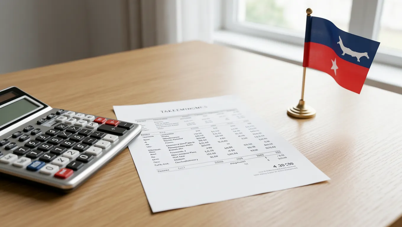 Financial documents and a calculator on a wooden table representing Tennessee budgeting