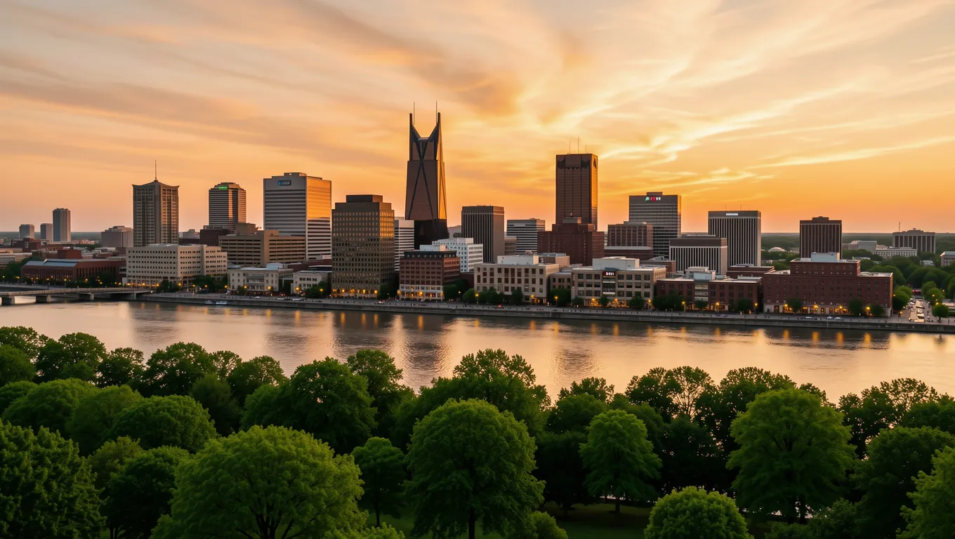 Nashville Tennessee skyline at sunset representing personal loan opportunities across the Volunteer State