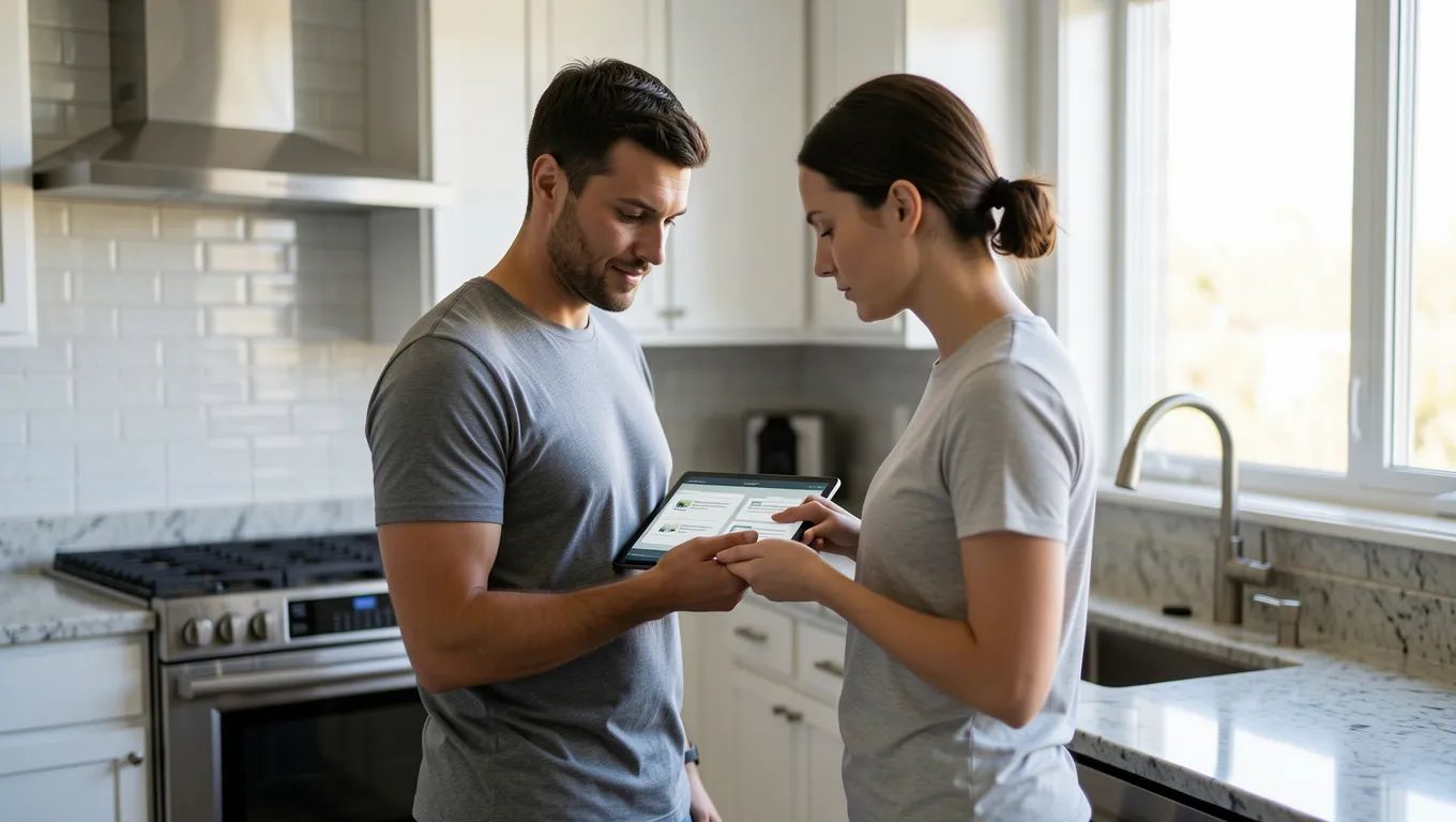 Homeowner reviewing $1000 loan options for kitchen remodel Tennessee