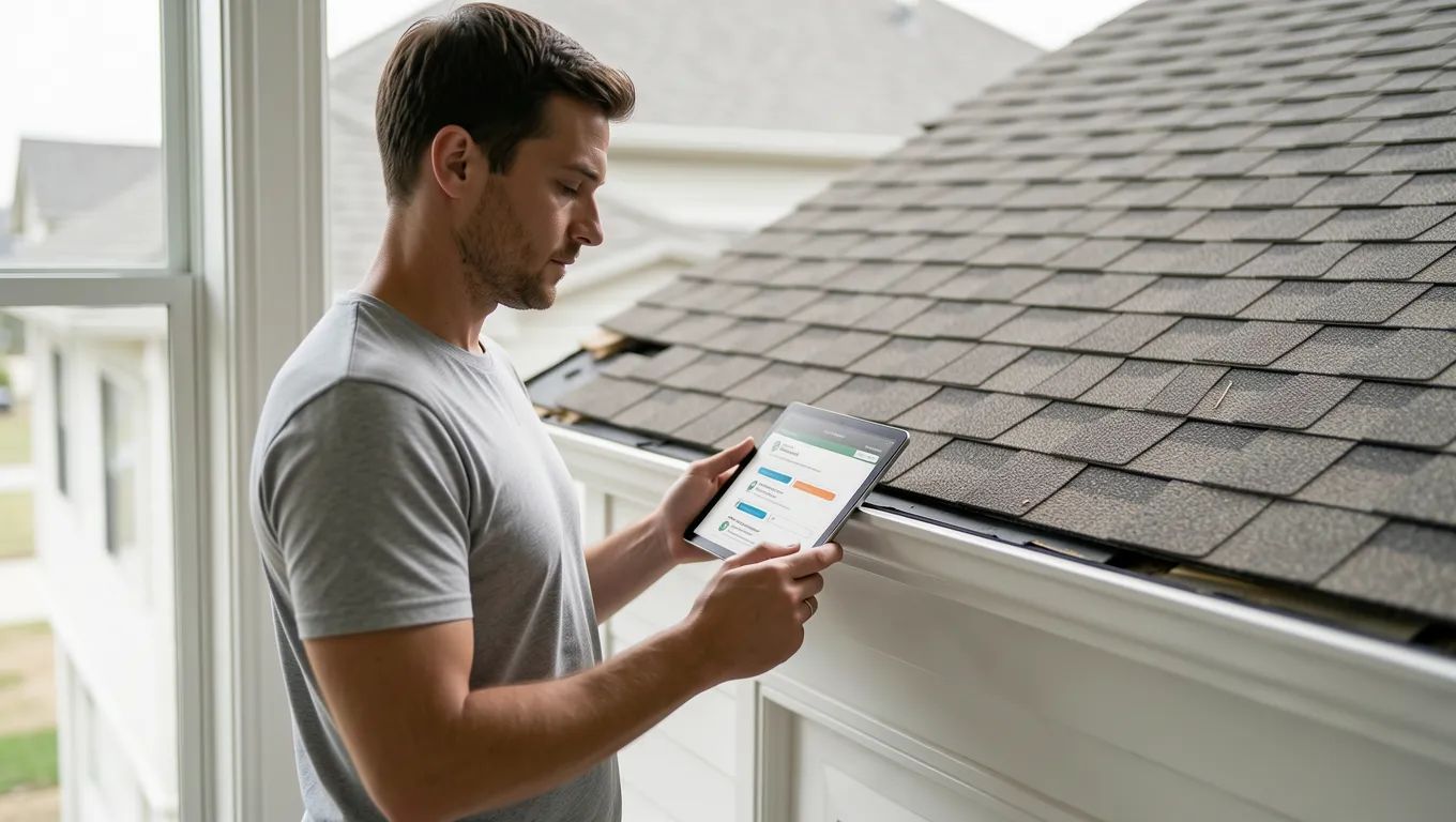 Homeowner reviewing $2500 loan options for roof repair in Tennessee